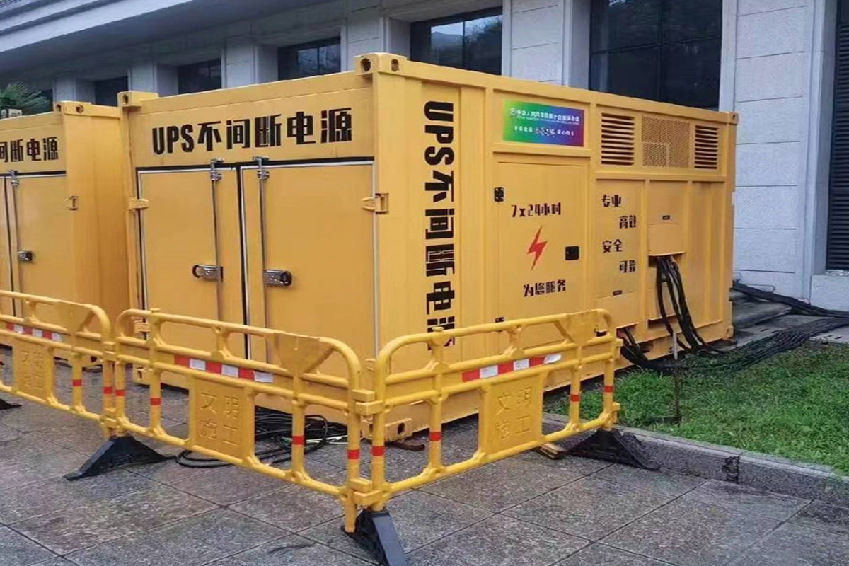 开阳发电机租赁施工现场