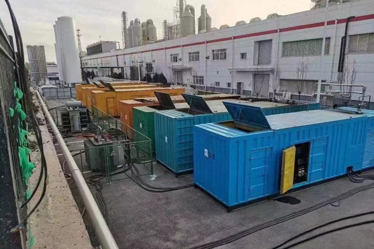 开阳发电机租赁施工现场